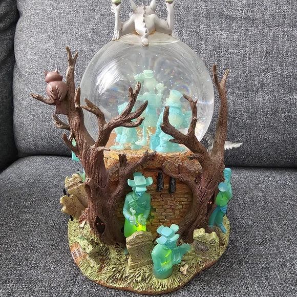 Disney Haunted Mansion Snow Globe with Green and Brown Accents - Picture 2 of 4